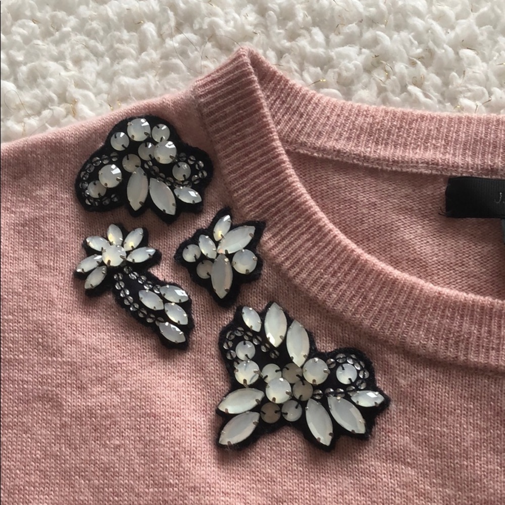 J Crew Rhinestone Sweater Size Small - Picture 2 of 4